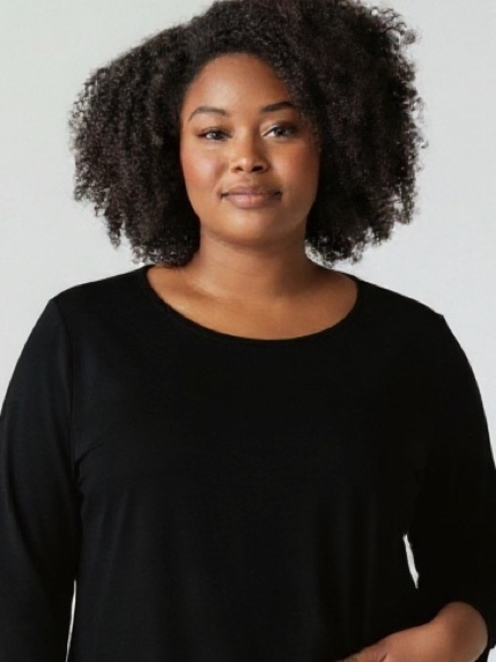 Lane Bryant Career side twist long black top in size 18/20 - Picture 6 of 7
